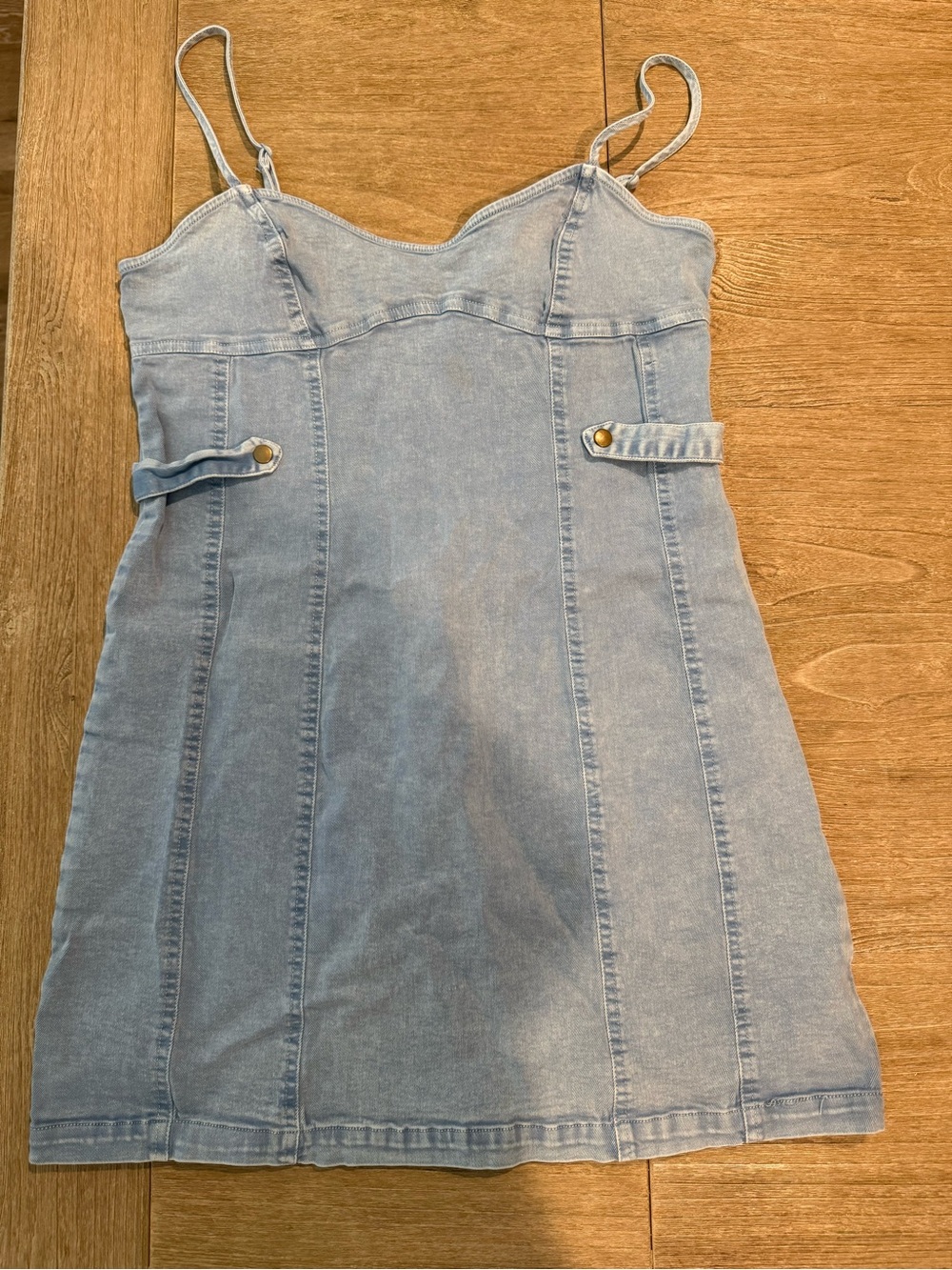 Mustard Seed Light Blue Denim Mini Dress